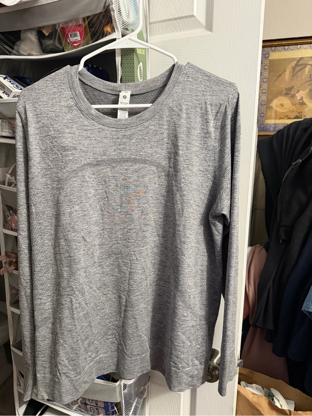 Lululemon Gray Long Sleeve Athletic Running Top Size 12